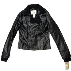NWT Vegan Leather American Rag Moto Biker Style Jacket Size Small